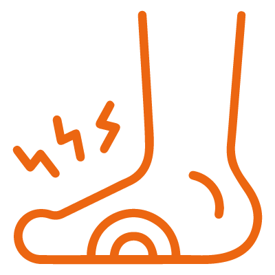 icon of foot in pain with diabetic neuropathy